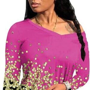 PINSV Women's 2 Piece Fitted Graphic Set